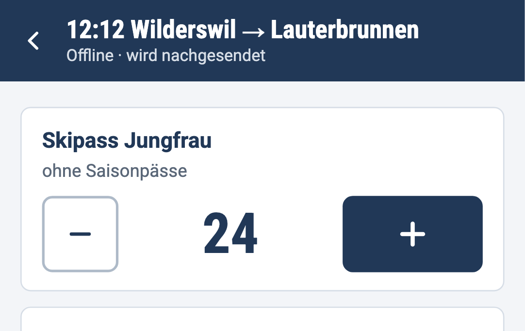 Speicherstatus „Offline · wird nachgesendet“